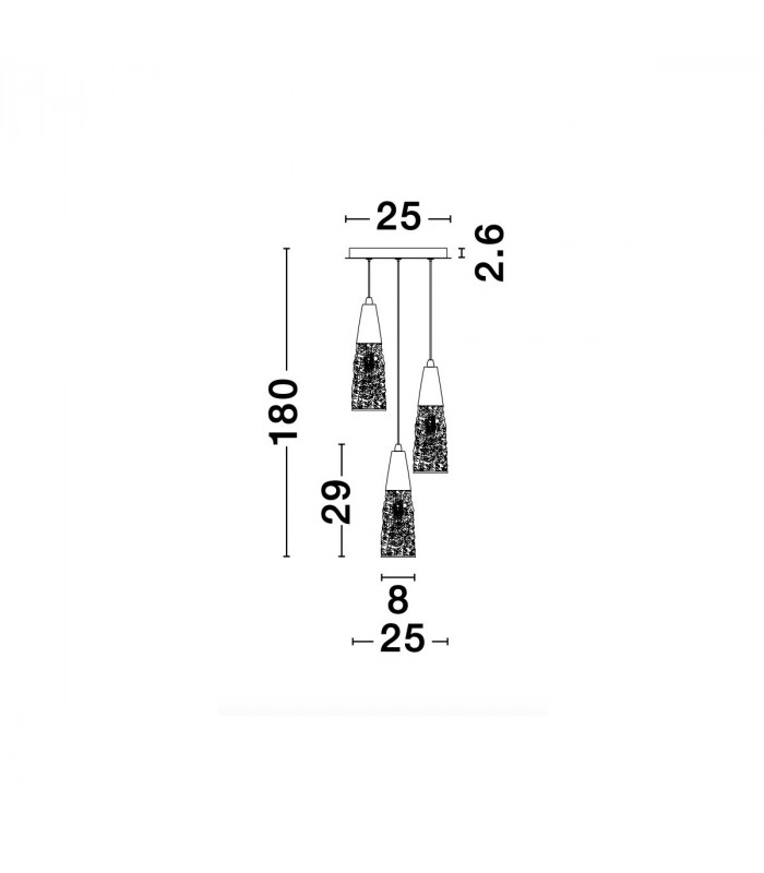 Kovac 3 Light Cluster Pendant Ceiling Light Brushed Gold Steel Clear Structured Glass LED G9-7