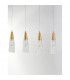 Kovac 5 Light Bar Pendant Ceiling Light Brushed Gold Steel Clear Structured Glass LED G9-3