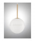 Cantona Globe Pendant Ceiling Light White Opal Glass Brass Gold LED E27-3