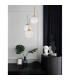 Cantona 3 Light Cluster Pendant Ceiling Light White Opal Glass Brass Gold LED G9-2
