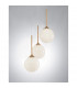 Cantona 3 Light Cluster Pendant Ceiling Light White Opal Glass Brass Gold LED G9-4