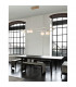 Cantona 5 Light Bar Pendant Ceiling Light White Opal Glass Brass Gold LED G9-2