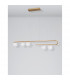 Cantona 5 Light Bar Pendant Ceiling Light White Opal Glass Brass Gold LED G9-3