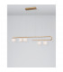 Cantona 5 Light Bar Pendant Ceiling Light White Opal Glass Brass Gold LED G9-4