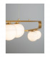 Cantona 5 Light Bar Pendant Ceiling Light White Opal Glass Brass Gold LED G9-5