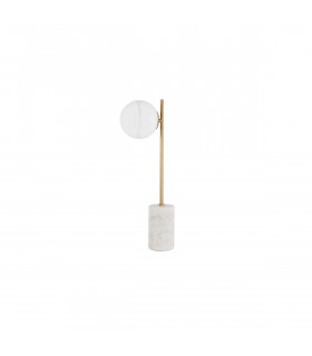 Cantona Globe Table Lamp White Opal Glass Brass Gold Marble LED G9-1