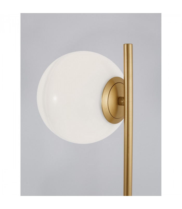 Cantona Globe Table Lamp White Opal Glass Brass Gold Marble LED G9-2