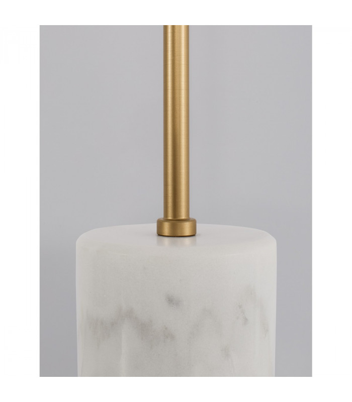 Cantona Globe Table Lamp White Opal Glass Brass Gold Marble LED G9-5