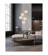 Cantona 5 Light Cluster Pendant Ceiling Light White Opal Glass Brass Gold LED G9-2