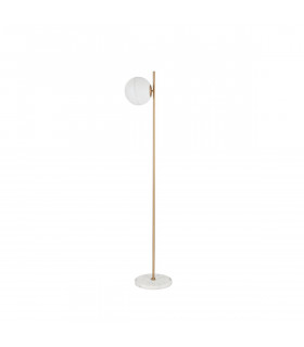 Cantona Floor Lamp White Opal Glass Brass Gold Marble LED E27-1