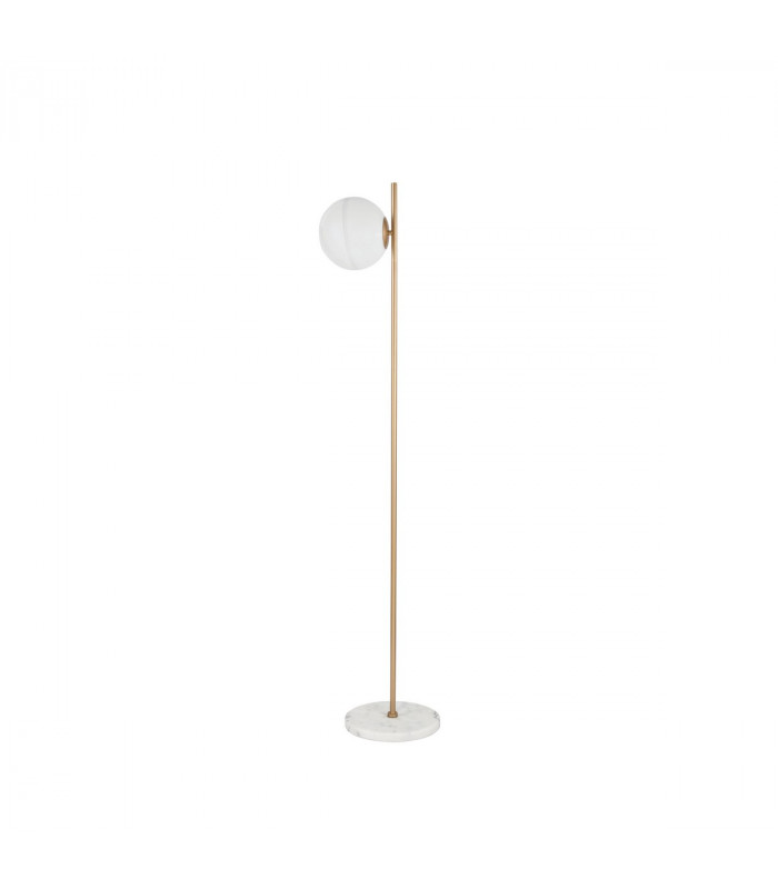 Cantona Floor Lamp White Opal Glass Brass Gold Marble LED E27-1