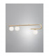 Cantona 3 Light Bar Pendant Ceiling Light White Opal Glass Brass Gold LED G9-2