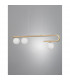 Cantona 3 Light Bar Pendant Ceiling Light White Opal Glass Brass Gold LED G9-3