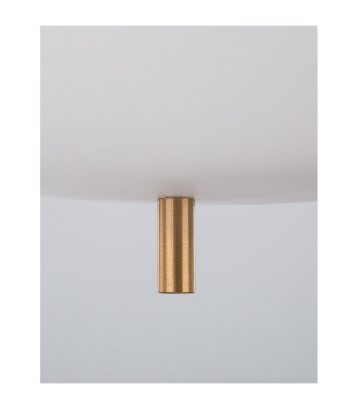 Lato 30cm Globe Pendant Ceiling Light Opal Glass Antique Brass Metal Black Fabric Wire LED E27-6