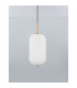 Lato 22cm Globe Pendant Ceiling Light Opal Glass Antique Brass Metal Black Fabric Wire LED E27-2