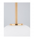 Lato 22cm Globe Pendant Ceiling Light Opal Glass Antique Brass Metal Black Fabric Wire LED E27-4