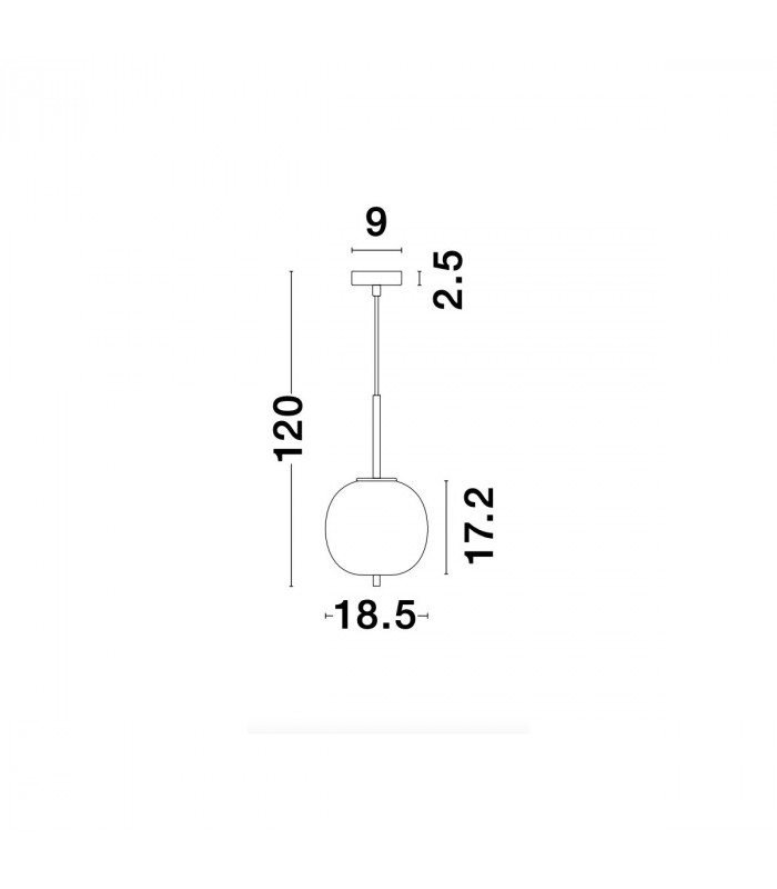 Lato 18.5cm Globe Pendant Ceiling Light Opal Glass Antique Brass Metal Black Fabric Wire LED E14-5