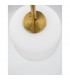 Lato 16.5cm Globe Pendant Ceiling Light Opal Glass Antique Brass Metal Black Fabric Wire LED E14-5