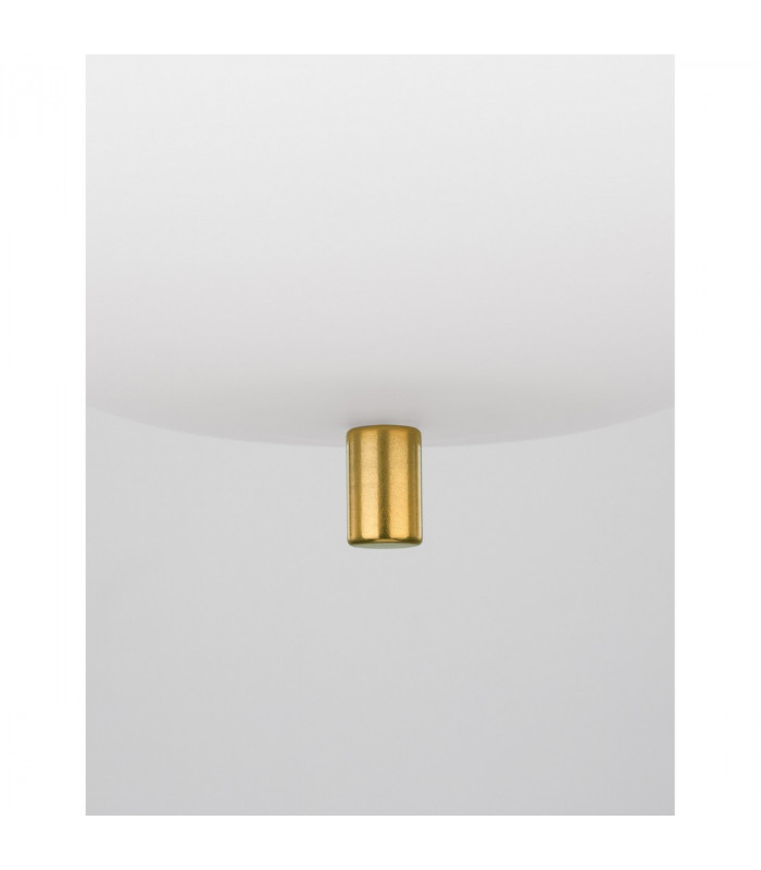 Lato 16.5cm Globe Pendant Ceiling Light Opal Glass Antique Brass Metal Black Fabric Wire LED E14-6