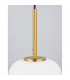 Lato 16.5cm Globe Pendant Ceiling Light Opal Glass Antique Brass Metal Black Fabric Wire LED E14-7