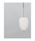 Lato 15.8cm Globe Pendant Ceiling Light Opal Glass Antique Brass Metal Black Fabric Wire LED E14-2