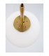 Lato 15.8cm Globe Pendant Ceiling Light Opal Glass Antique Brass Metal Black Fabric Wire LED E14-5