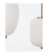 Lato 3 Light Bar Pendant Ceiling Light Opal Glass Antique Brass Metal Black Fabric Wire LED E14 15.8-4