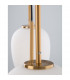 Lato 3 Light Bar Pendant Ceiling Light Opal Glass Antique Brass Metal Black Fabric Wire LED E14 15.8-5