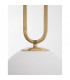 Grus 25cm Globe Pendant Ceiling Light Brass Metal Opal Glass LED E27-3