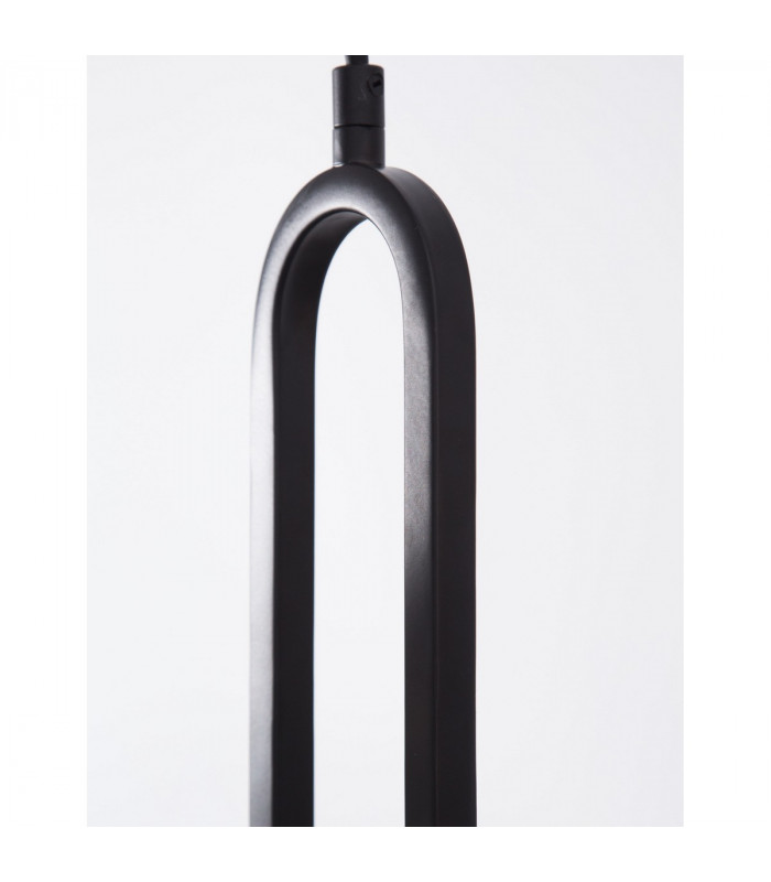 Grus Globe Pendant Ceiling Light Matt Black Metal Opal Glass LED E27-5