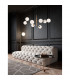 Vitra 8 Light Multi Arm Pendant Ceiling Light Satin Gold Black Metal White Opal Glass LED G9 220 Volt-2