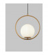 Obitar Globe Pendant Ceiling Light Opal Glass Brass Gold Metal LED E27-2
