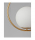 Obitar Globe Pendant Ceiling Light Opal Glass Brass Gold Metal LED E27-3