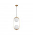 Obitar 2 Light Globe Pendant Ceiling Light Opal Glass Brass Gold Metal LED G9-1