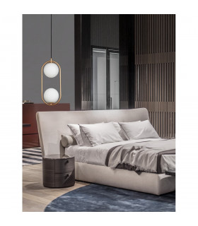Obitar 2 Light Globe Pendant Ceiling Light Opal Glass Brass Gold Metal LED G9-2