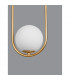 Obitar Globe Pendant Ceiling Light Opal Glass Brass Gold Metal LED G9-3