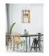 Celso 3 Light Lanterns Pendant Ceiling Light Antique Metal Brass Clear Glass LED E27-2