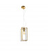 Flavio Box Lanterns Pendant Ceiling Light Antique Metal Brass Clear Glass LED E27-1