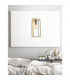 Flavio Box Lanterns Pendant Ceiling Light Antique Metal Brass Clear Glass LED E27-2