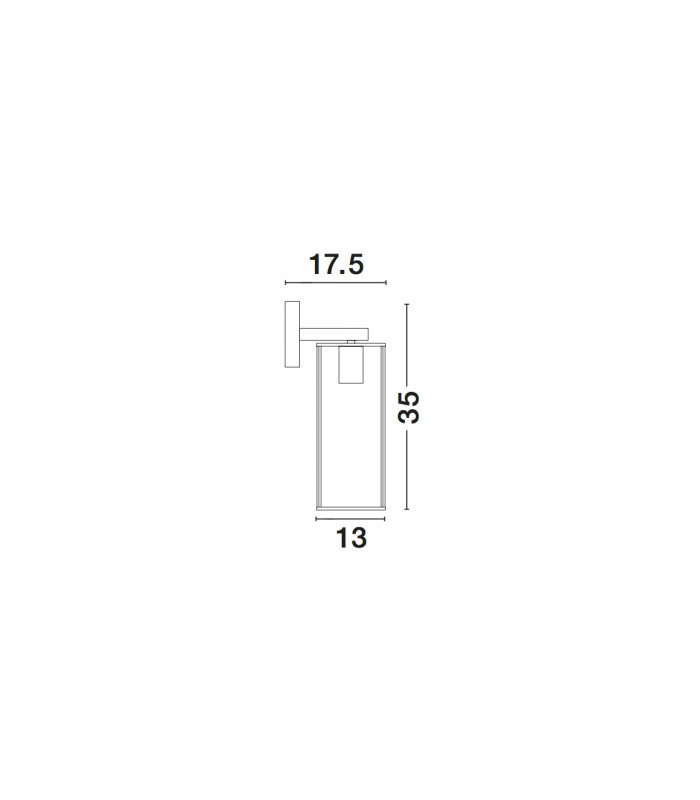 Flavio Outdoor Wall Lantern Antique Metal Brass Clear Glass LED E27-3