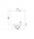 Vitton 3 Light Globe Pendant Ceiling Light Brass Metal White Glossy Glass Brass Fabric Cable LED E14-3