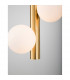 Jaklin 3 Light Globe Pendant Ceiling Light Opal Glass Antique Brass Metal Gold Fabric Wire LED G9-3