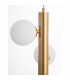 Jaklin 3 Light Globe Pendant Ceiling Light Opal Glass Antique Brass Metal Gold Fabric Wire LED G9-4