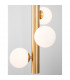 Jaklin 3 Light Globe Pendant Ceiling Light Opal Glass Antique Brass Metal Gold Fabric Wire LED G9-5