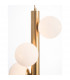Jaklin 5 Light Globe Pendant Ceiling Light Opal Glass Antique Brass Metal Gold Fabric Wire LED G9-4
