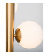 Jaklin 5 Light Globe Pendant Ceiling Light Opal Glass Antique Brass Metal Gold Fabric Wire LED G9-6