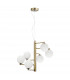 Agrigento 6 Light Globe Pendant Ceiling Light Opal Glass Antique Brass Metal G9-1