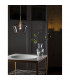Prisma Dome Pendant Ceiling Light Clear Glass Gold Metal LED E27-2