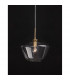 Prisma Dome Pendant Ceiling Light Clear Glass Gold Metal LED E27-5