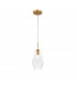 Prisma 17cm Dome Pendant Ceiling Light Gold Metal Clear Glass LED E27-1